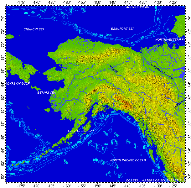 Alaska, topography