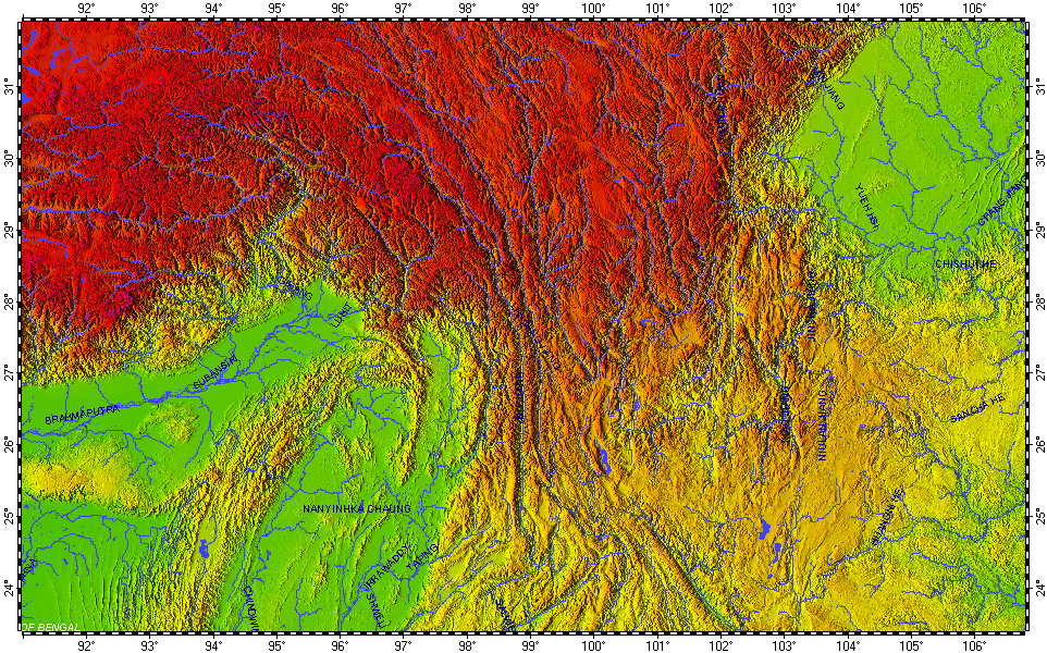 Hengduan Montains, topography