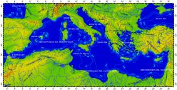 Mediterranean Sea, topography