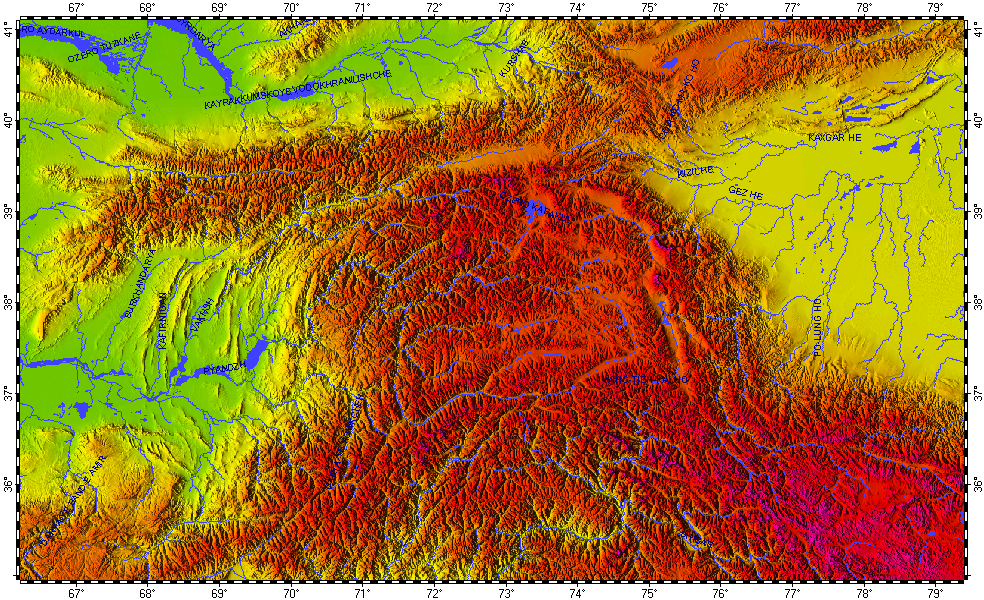 Pamir Mountains, topography