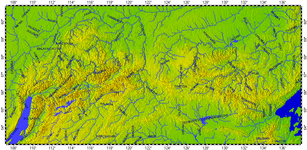 Stanovoy Range, topography
