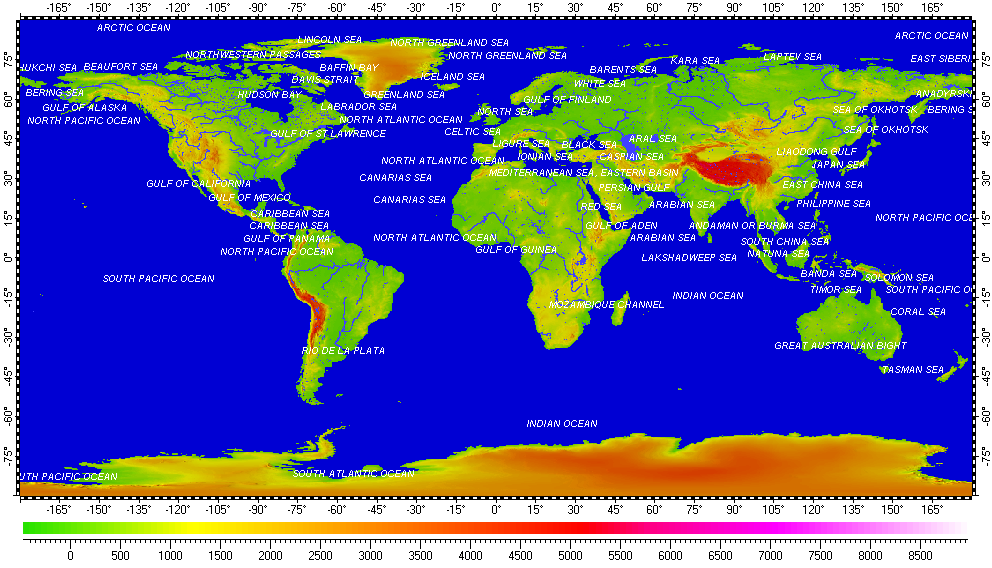 Top-level map: Earth (low resolution) with features