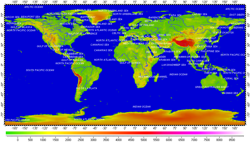 Top-level map: Earth with features