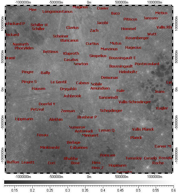 Top-level map: Moon South Pole featured Albedo